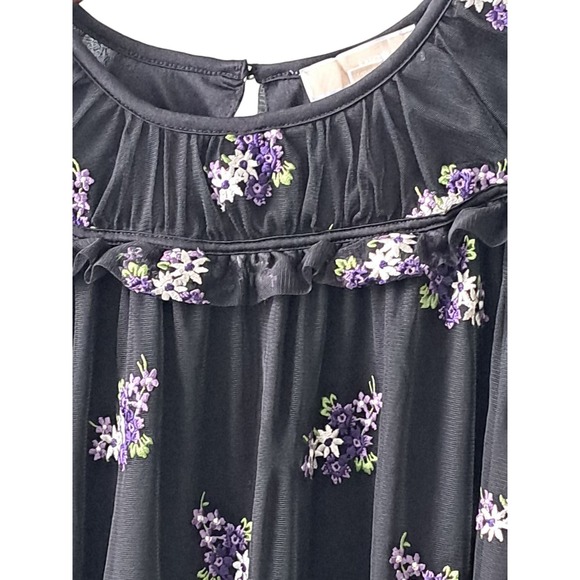 Michael Kors Embroidered Short Sleeve Top SzSmall - Picture 4 of 9